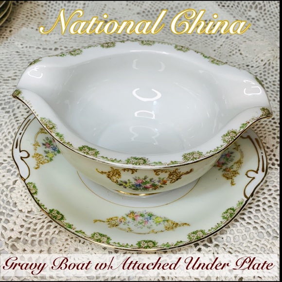 NATIONAL CHINA Vintage Gravy Boat - Picture 1 of 7